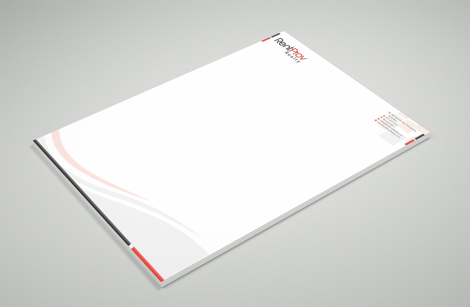 Letterhead Design by Petter Goms for RentProv Realty | Design #17020476