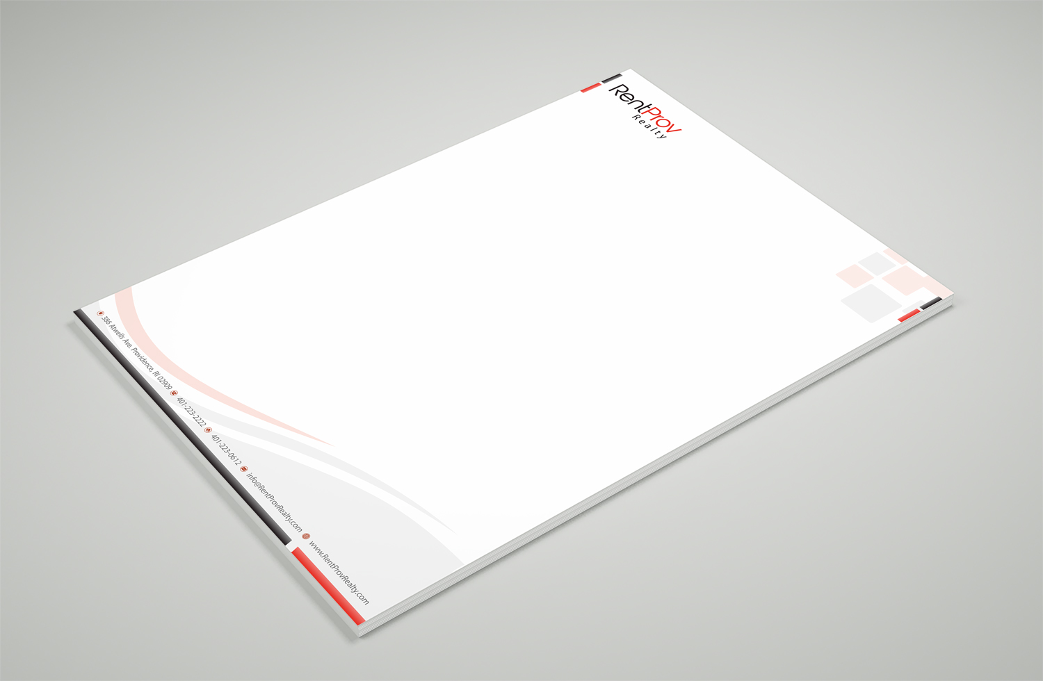 Letterhead Design by Petter Goms for RentProv Realty | Design #17020479