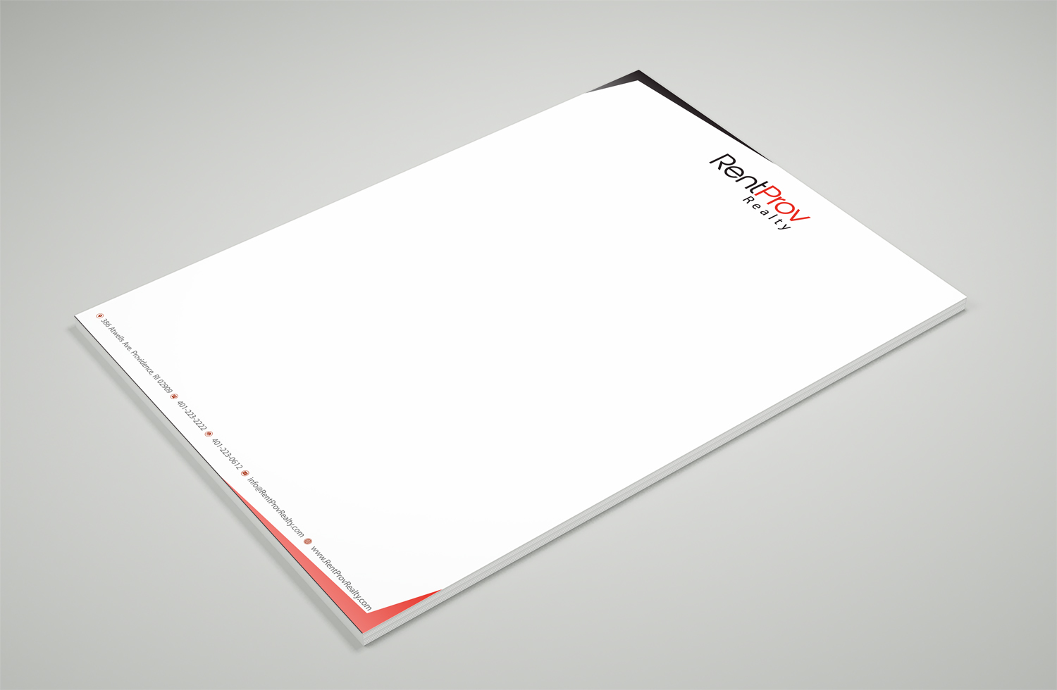 Letterhead Design by Petter Goms for RentProv Realty | Design #17020624