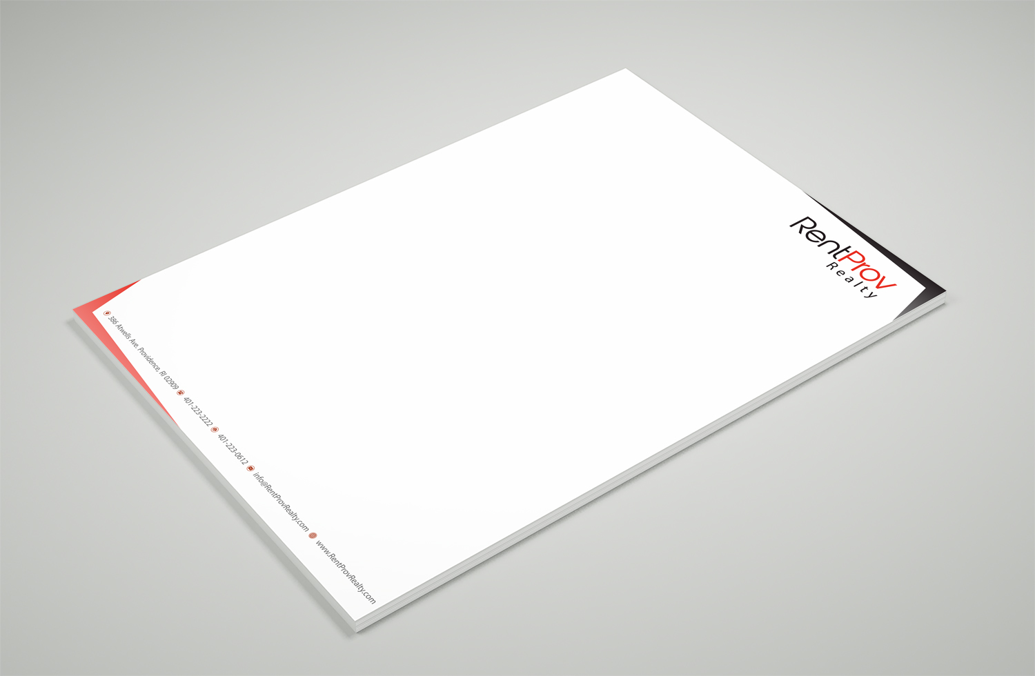Letterhead Design by Petter Goms for RentProv Realty | Design #17020634