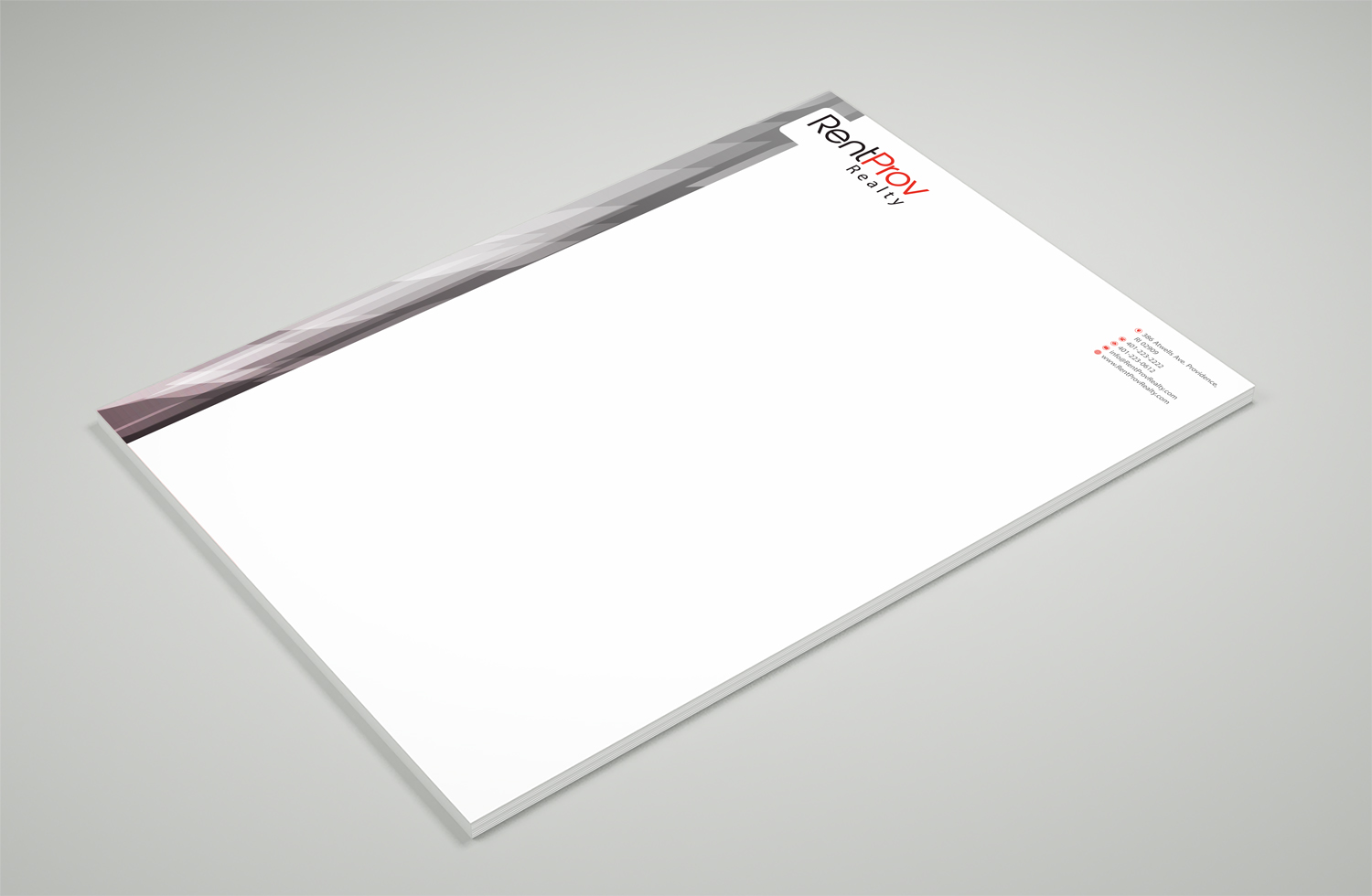 Letterhead Design by Petter Goms for RentProv Realty | Design #17020646