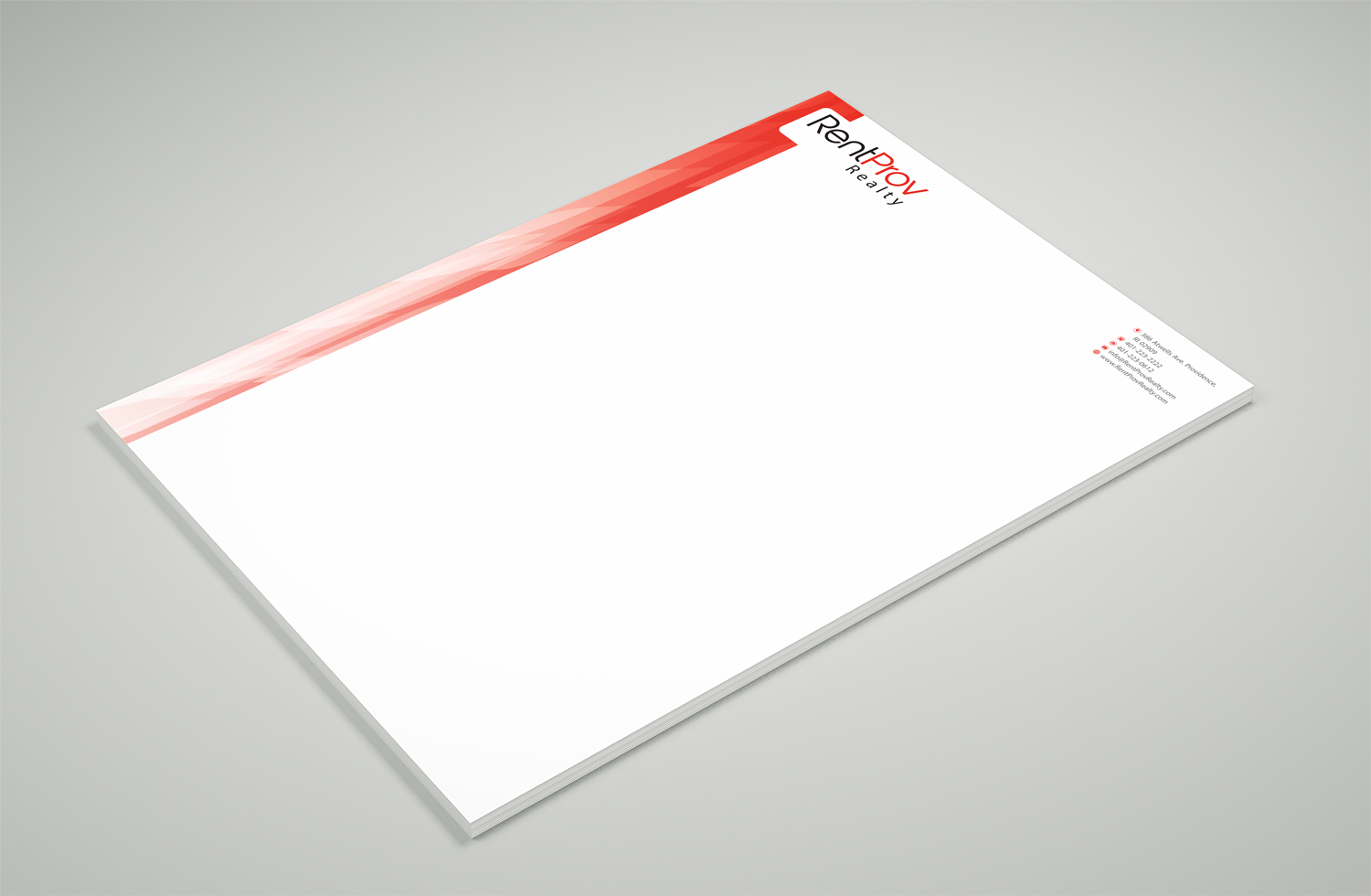 Letterhead Design by Petter Goms for RentProv Realty | Design #17020667