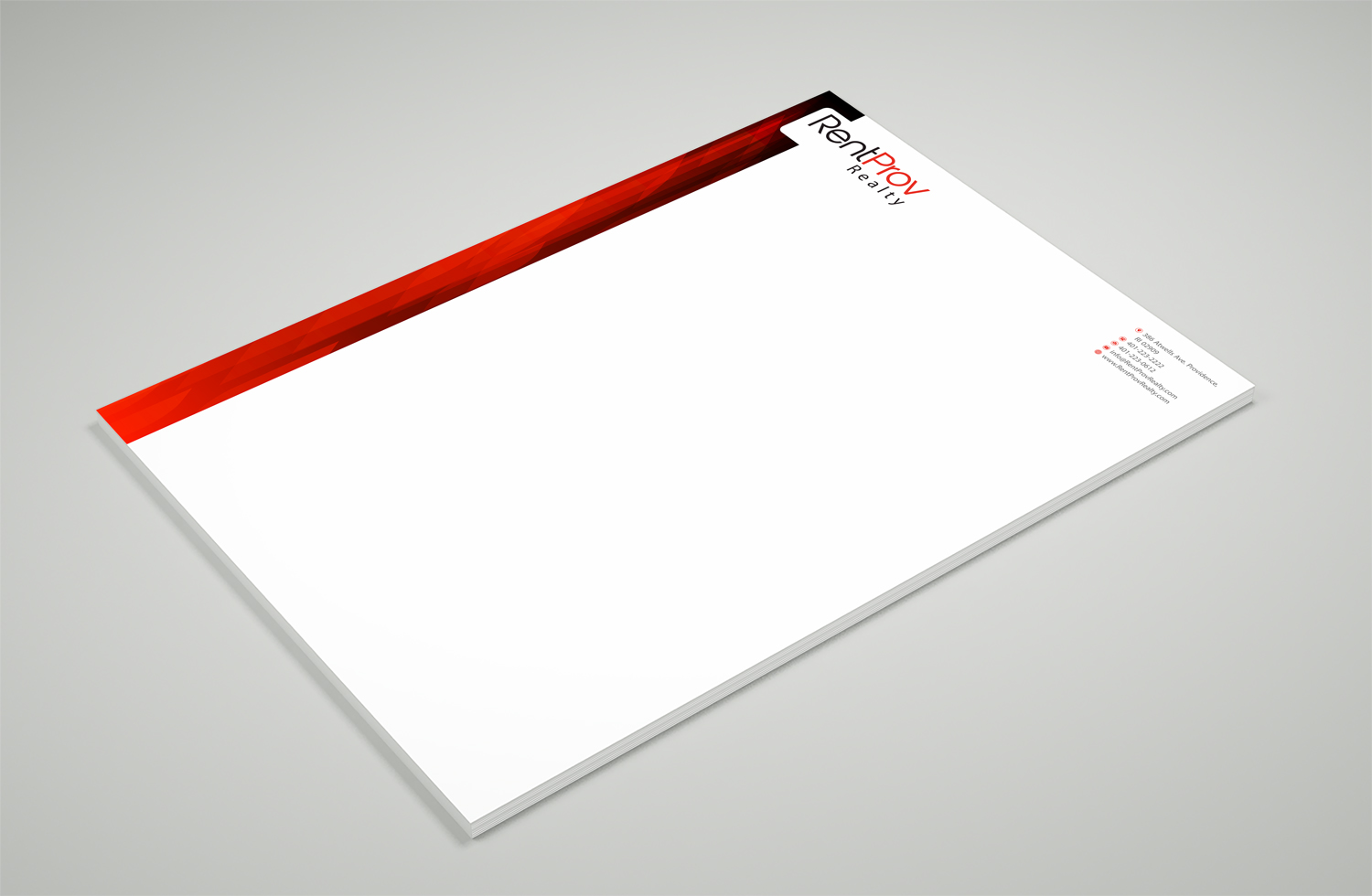 Letterhead Design by Petter Goms for RentProv Realty | Design #17021078