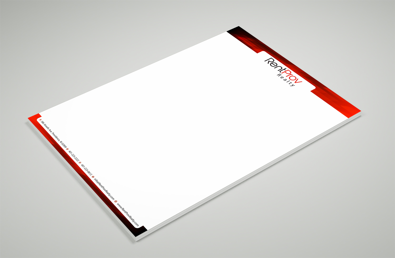 Letterhead Design by Petter Goms for RentProv Realty | Design #17021098