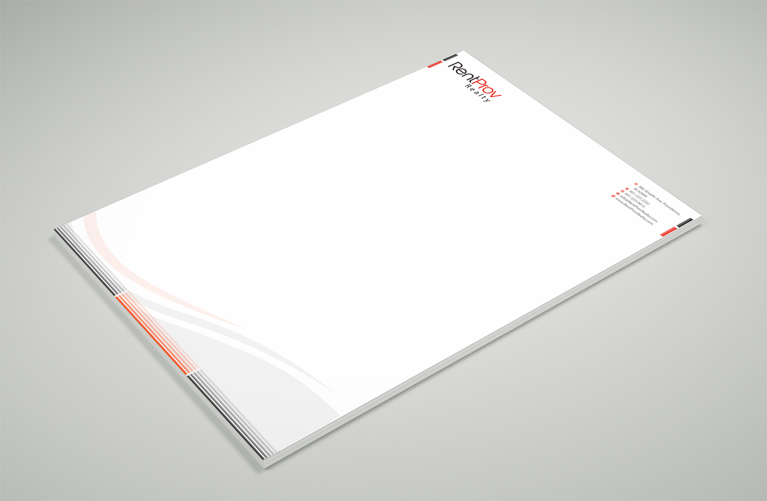 Letterhead Design by Petter Goms for RentProv Realty | Design #17021159