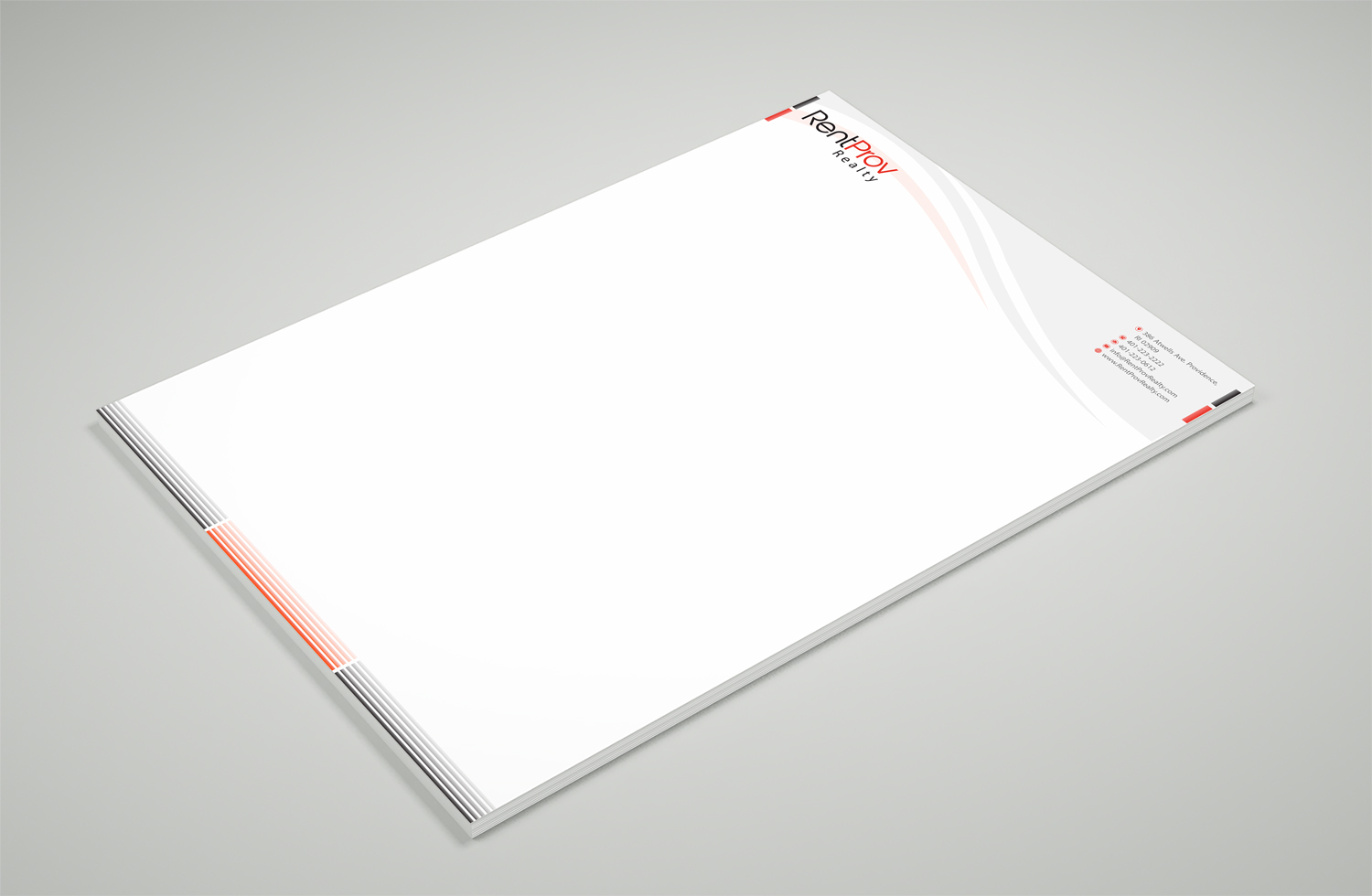 Letterhead Design by Petter Goms for RentProv Realty | Design #17021160