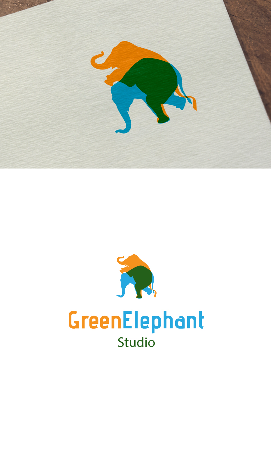 Logo Design by Pixel Desert for Green Elephant Studio | Design #17175420