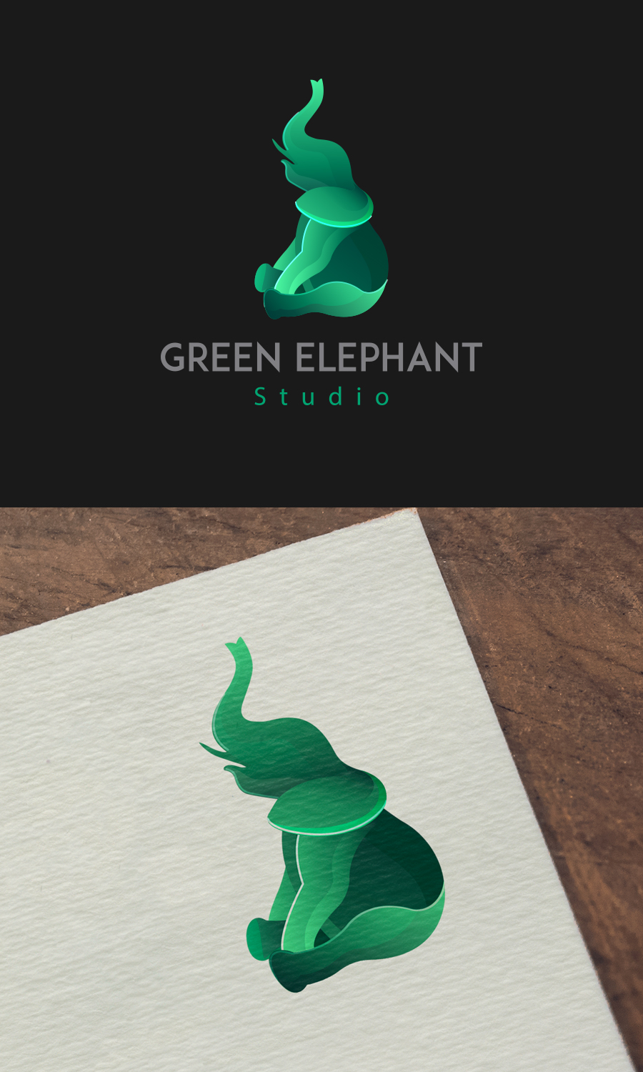 Logo Design by Pixel Desert for Green Elephant Studio | Design #17175421