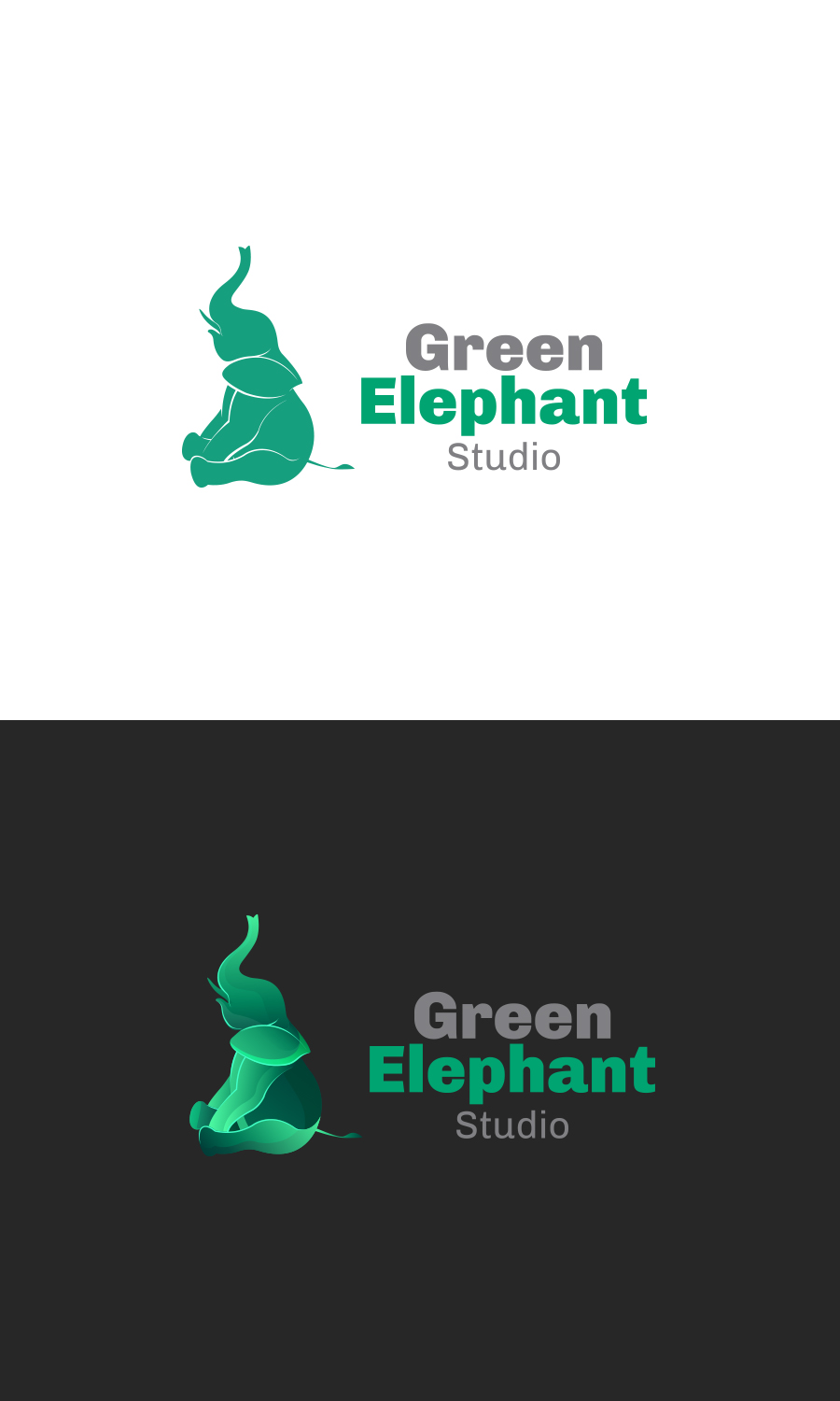 Logo Design by Pixel Desert for Green Elephant Studio | Design #17193572
