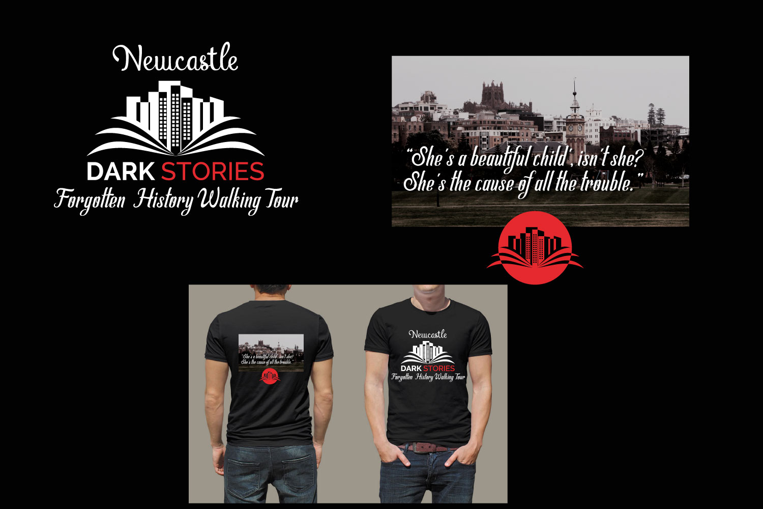 T-shirt Design by Parul for Dark Stories Pty Ltd | Design #17002082