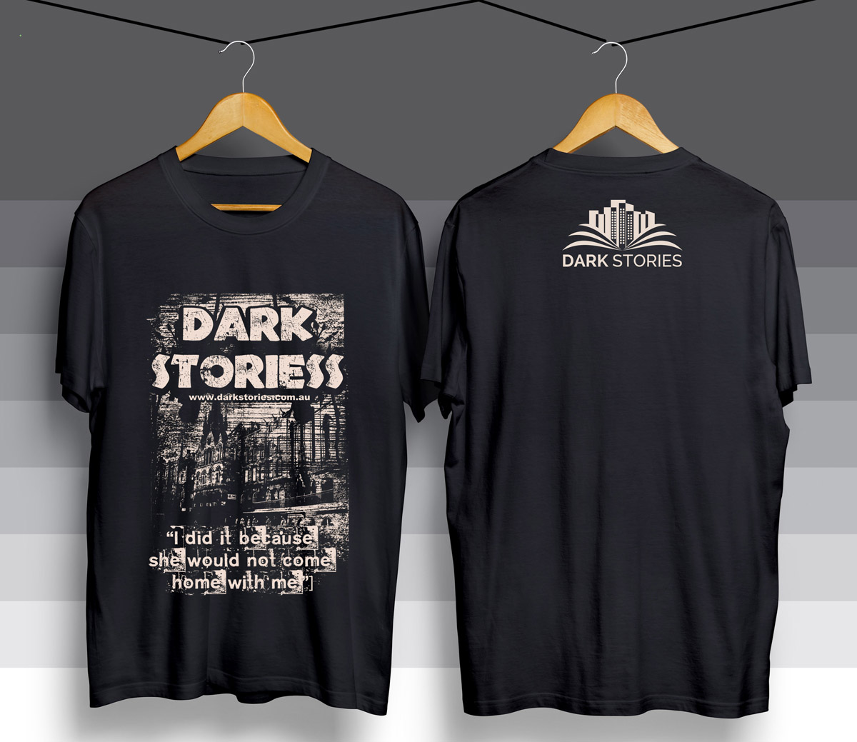 T-shirt Design by BABLEO for Dark Stories Pty Ltd | Design #17016070