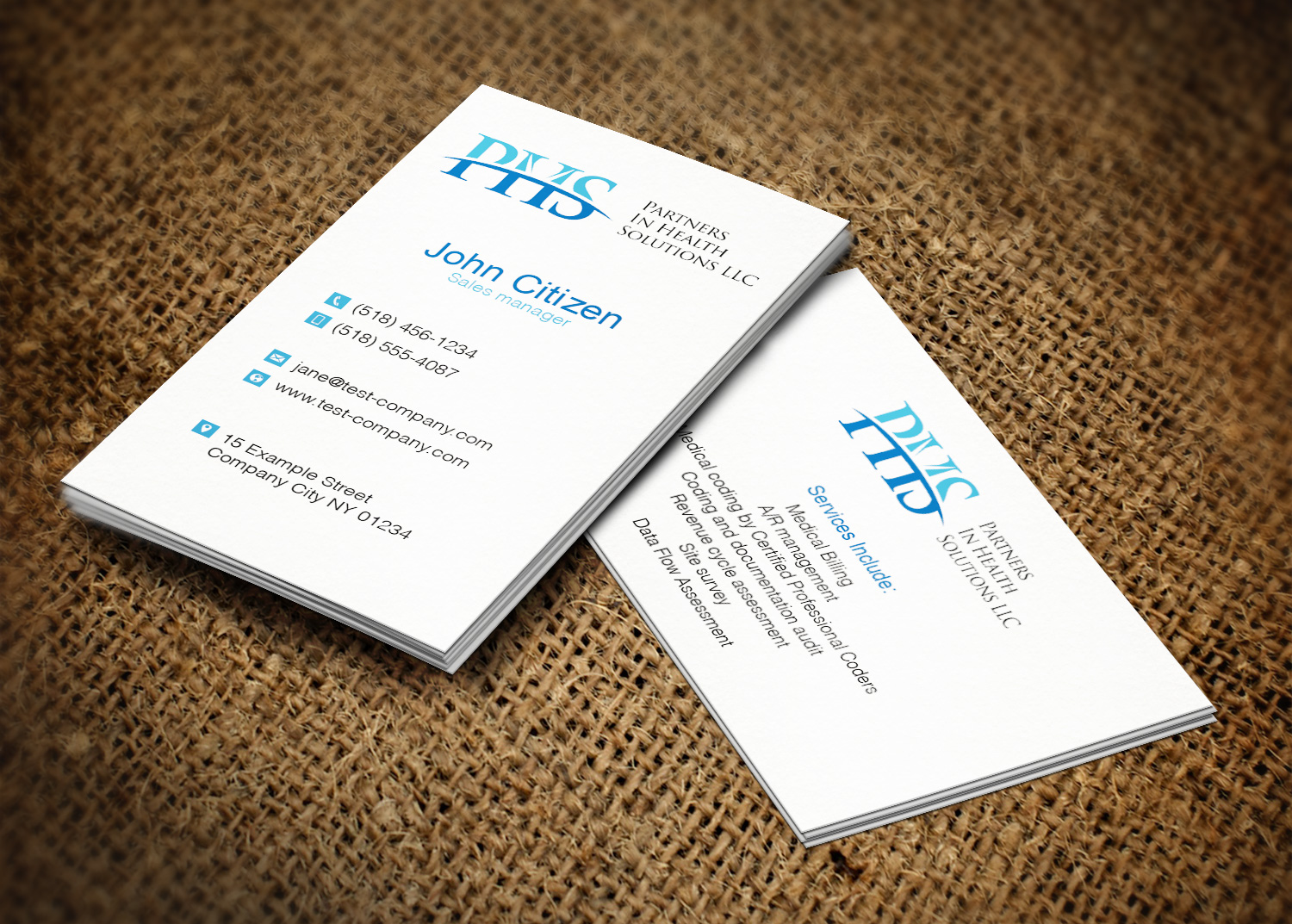 Visitenkarten-Design von Pixi Dust für Partners In Health Solutions LLC | Design #16996133