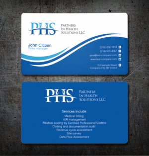 Business Card Design by Creation Lanka for Partners In Health Solutions LLC | Design #16996055