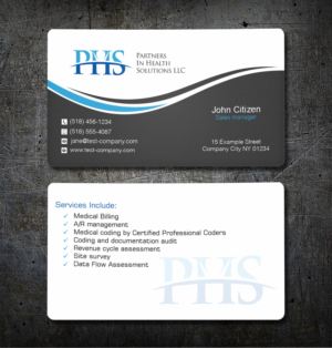 Business Card Design by Lanka Ama for Partners In Health Solutions LLC | Design: #16996056