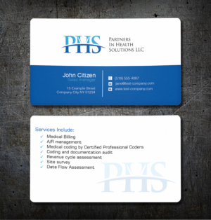 Business Card Design by Lanka Ama for Partners In Health Solutions LLC | Design: #16996057