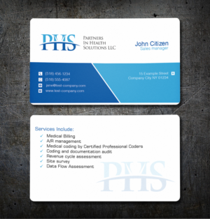 Business Card Design by Lanka Ama for Partners In Health Solutions LLC | Design: #16996058