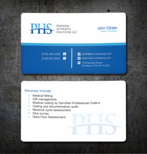 Business Card Design by Lanka Ama for Partners In Health Solutions LLC | Design: #16996059