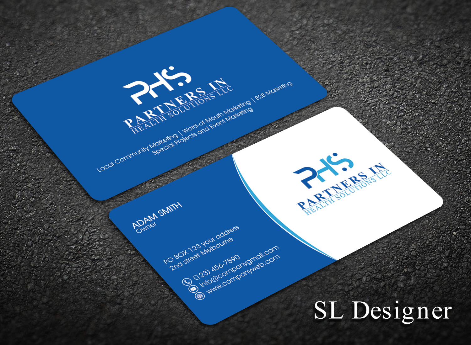 Business Card Design by SL Designer for Partners In Health Solutions LLC | Design #17002800