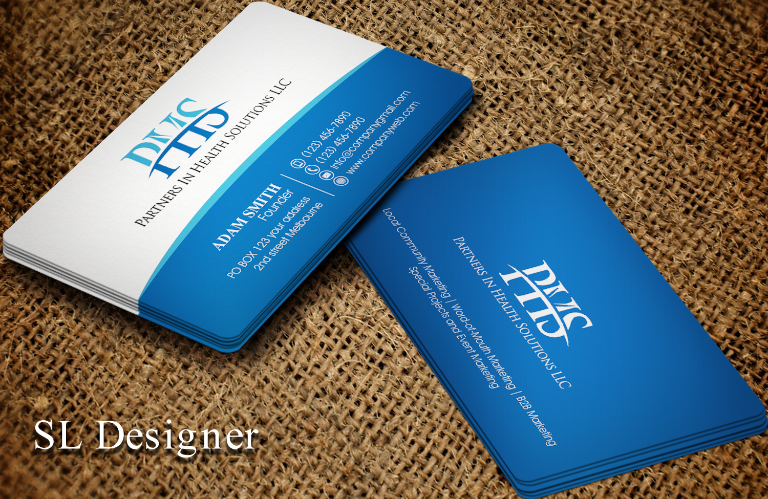 Business Card Design by SL Designer for Partners In Health Solutions LLC | Design #17003347