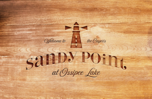 Sandy Point at Ossipee Lake.  Welcome to the Cayer's | Logo Design by GLDesigns