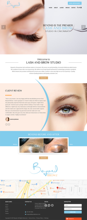 Web Design by RupalTechno for Beyond Browz | Design: #17049564