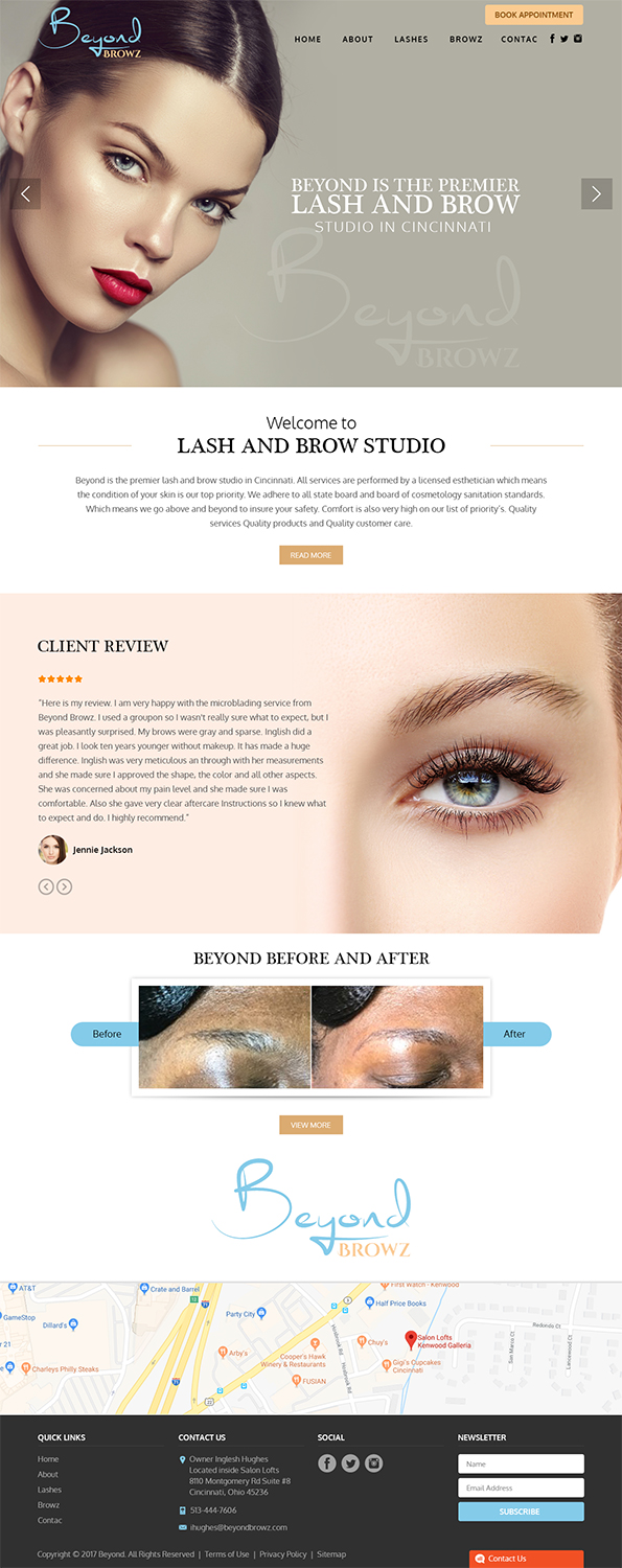 Diseño Web por RupalTechno para Beyond Browz | Diseño #17049767
