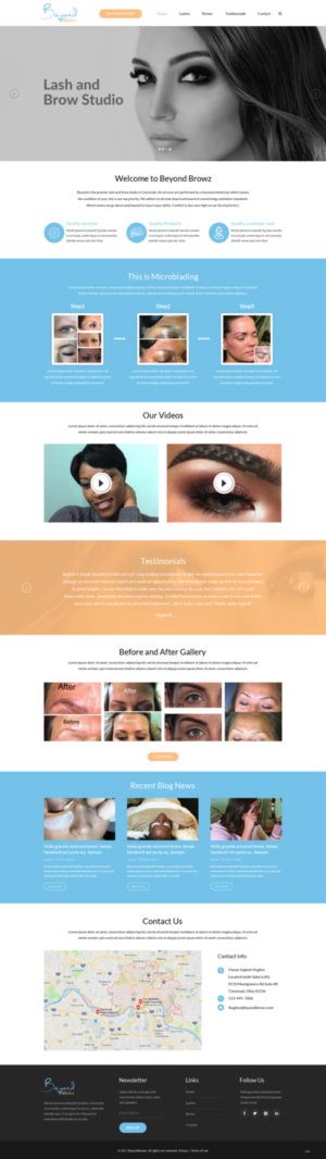Web Design by pb for Beyond Browz | Design: #17061054