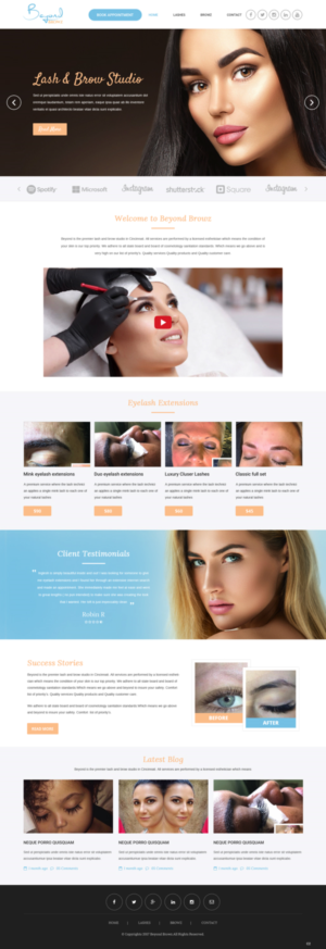Web Design by pb for Beyond Browz | Design: #17061056