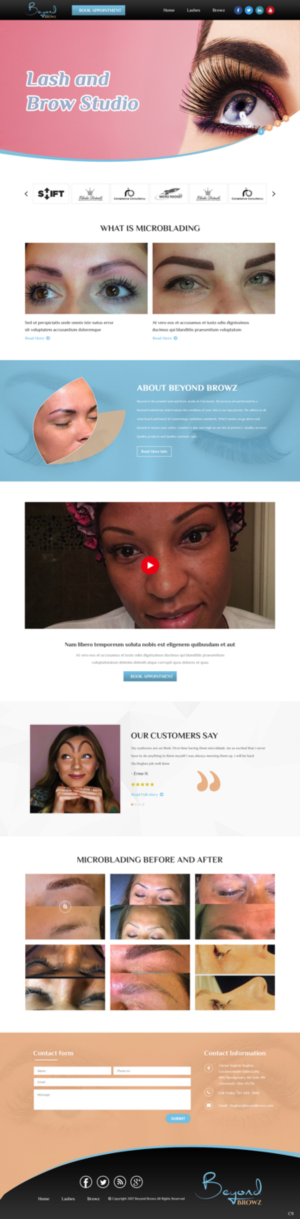 Web Design by pb for Beyond Browz | Design: #17061058
