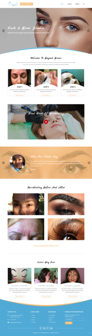 Web Design by pb for Beyond Browz | Design: #17061078