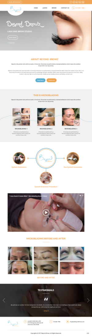 Web Design by pb for Beyond Browz | Design: #17061080