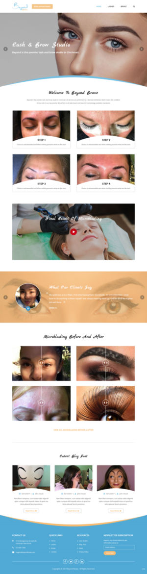 Web Design by pb for Beyond Browz | Design: #17061082