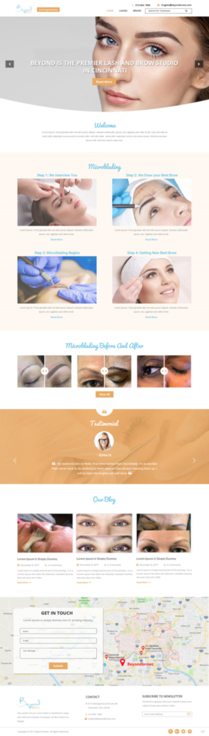 Web Design by pb for Beyond Browz | Design: #17061085