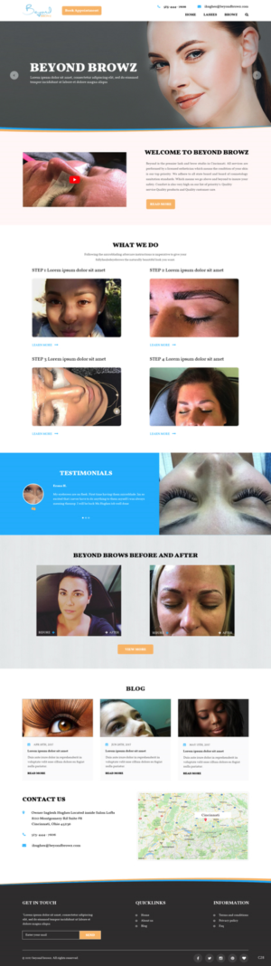 Web Design by pb for Beyond Browz | Design: #17061087