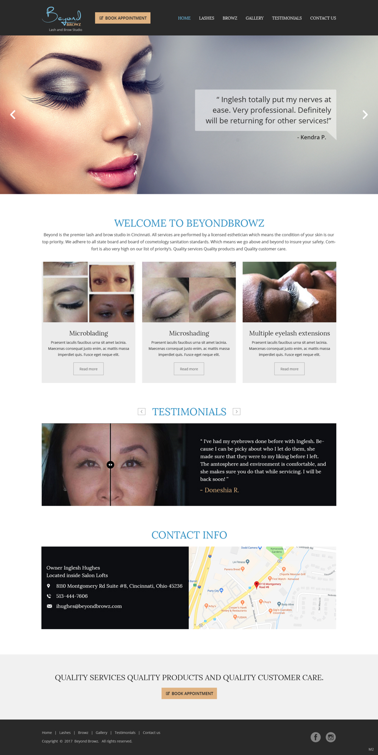 Web-Design von pb für Beyond Browz | Design #17061088