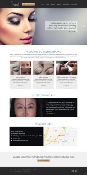 Web Design by pb for Beyond Browz | Design: #17061088
