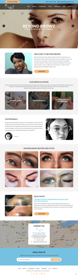 Web Design by pb for Beyond Browz | Design: #17061089