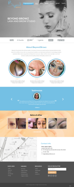 Web Design by pb for Beyond Browz | Design: #17061130
