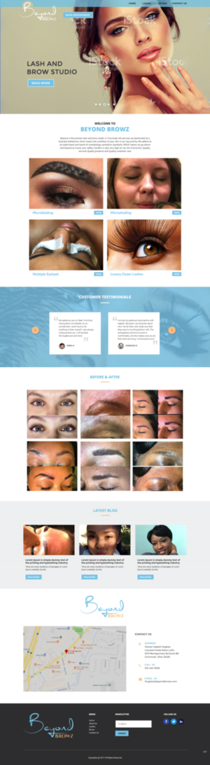 Web Design by pb for Beyond Browz | Design: #17061134