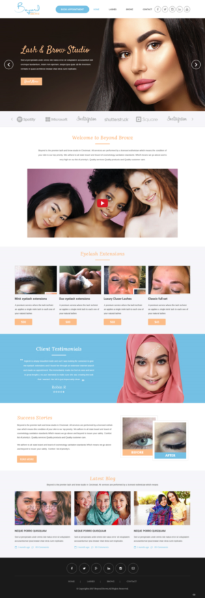Web Design by pb for Beyond Browz | Design: #17071566