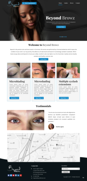 Web Design by pb for Beyond Browz | Design: #17071567