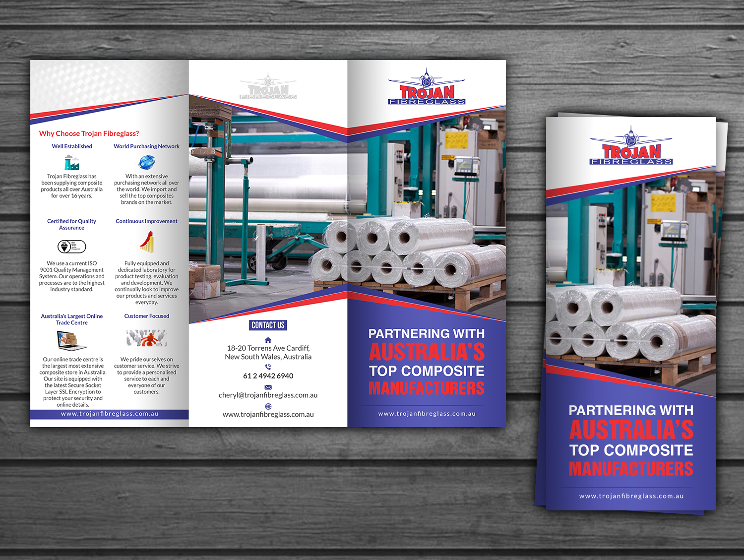 Brochure Design by hih7 for Trojan Fibreglass Pty Ltd | Design: #17037376