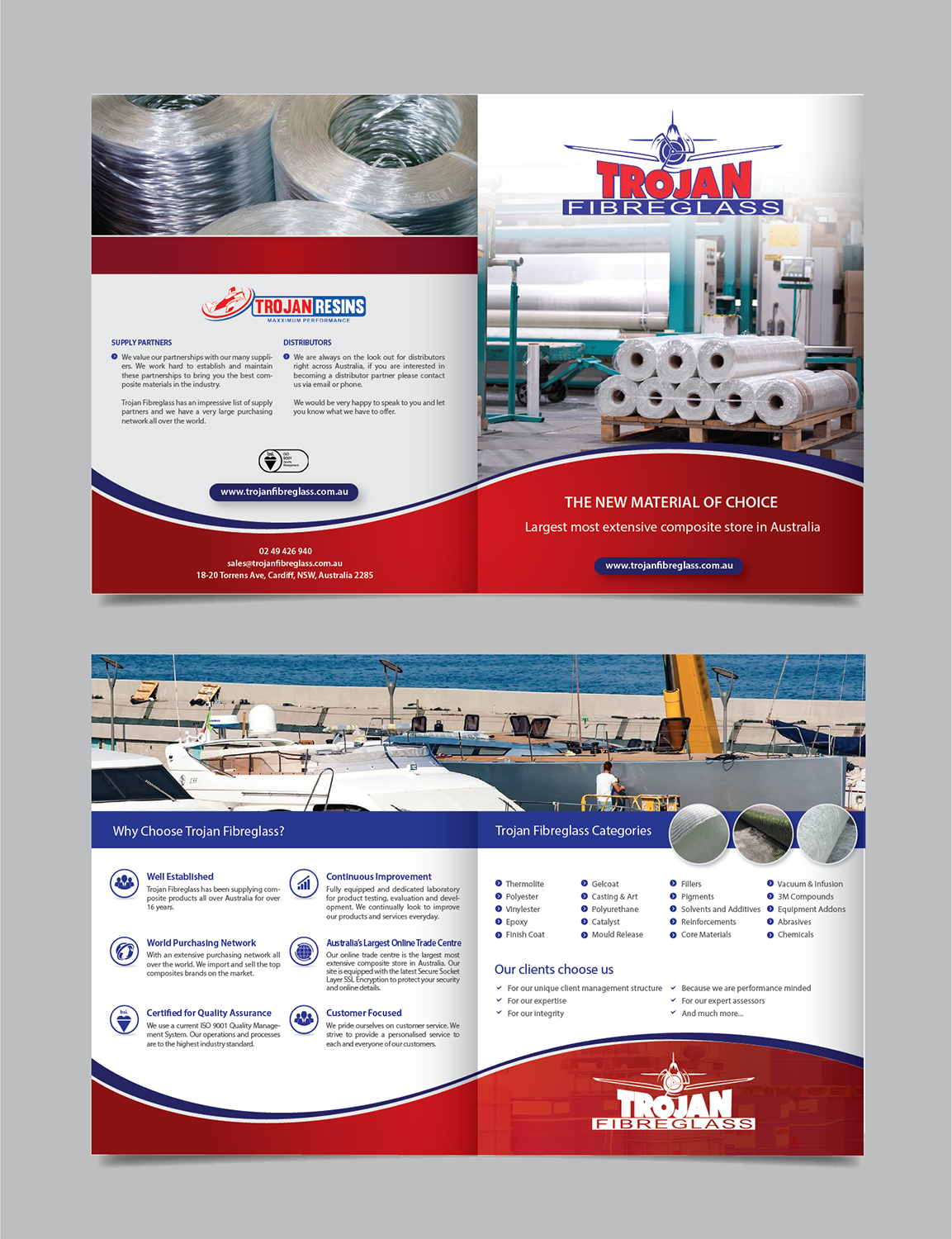 Brochure Design by alex989 for Trojan Fibreglass Pty Ltd | Design #17086955