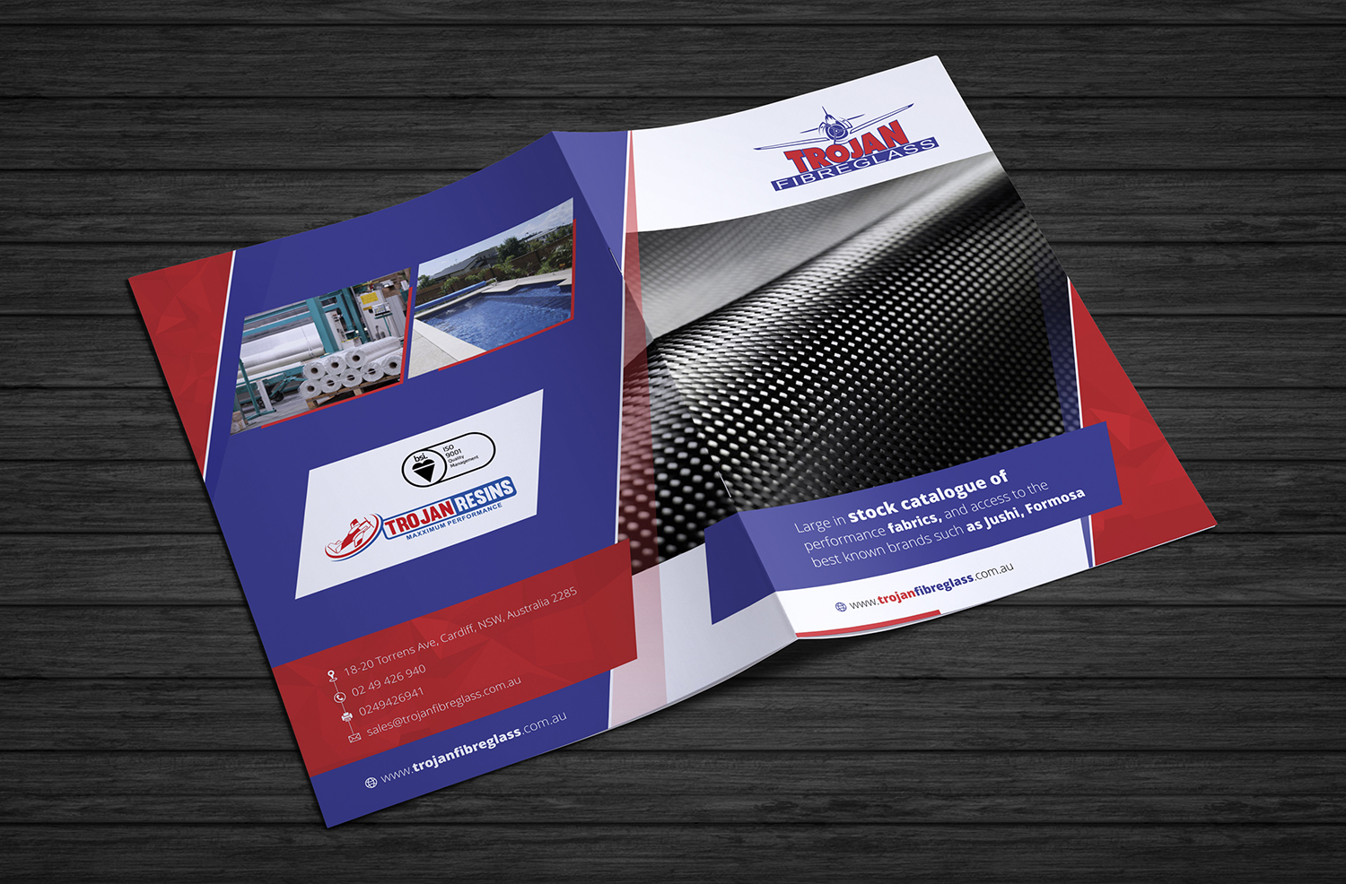 Brochure Design by ecorokerz for Trojan Fibreglass Pty Ltd | Design #17010587