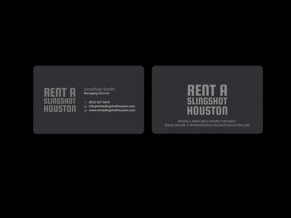 Visitenkarten-Design von Creations Box 2015 für Houston Slingshot Rental | Design #17014163