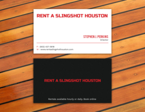Business Card Design by Tripti Ranjan Gain for Houston Slingshot Rental | Design: #16996989