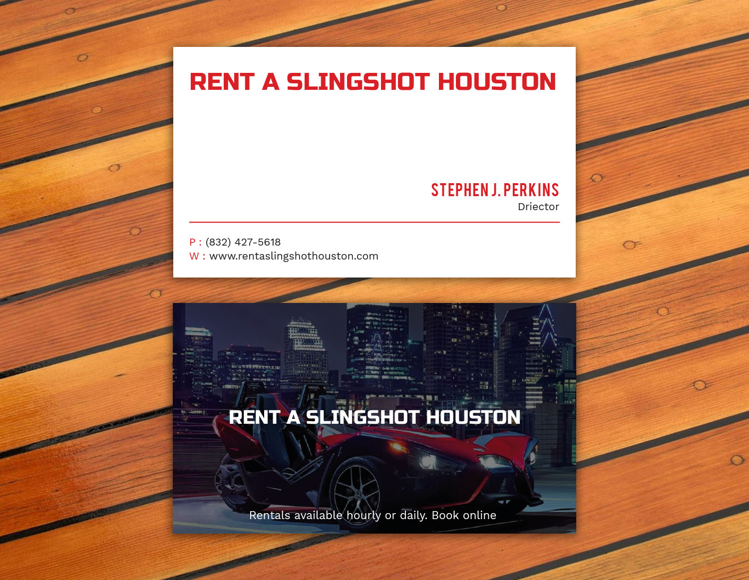 Business Card Design by Tripti Ranjan Gain for Houston Slingshot Rental | Design #16996990
