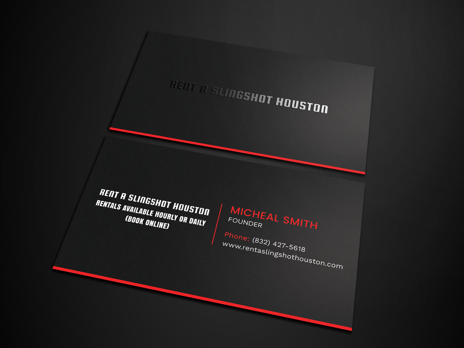 Business Card Design by Tripti Ranjan Gain for Houston Slingshot Rental | Design #16997095