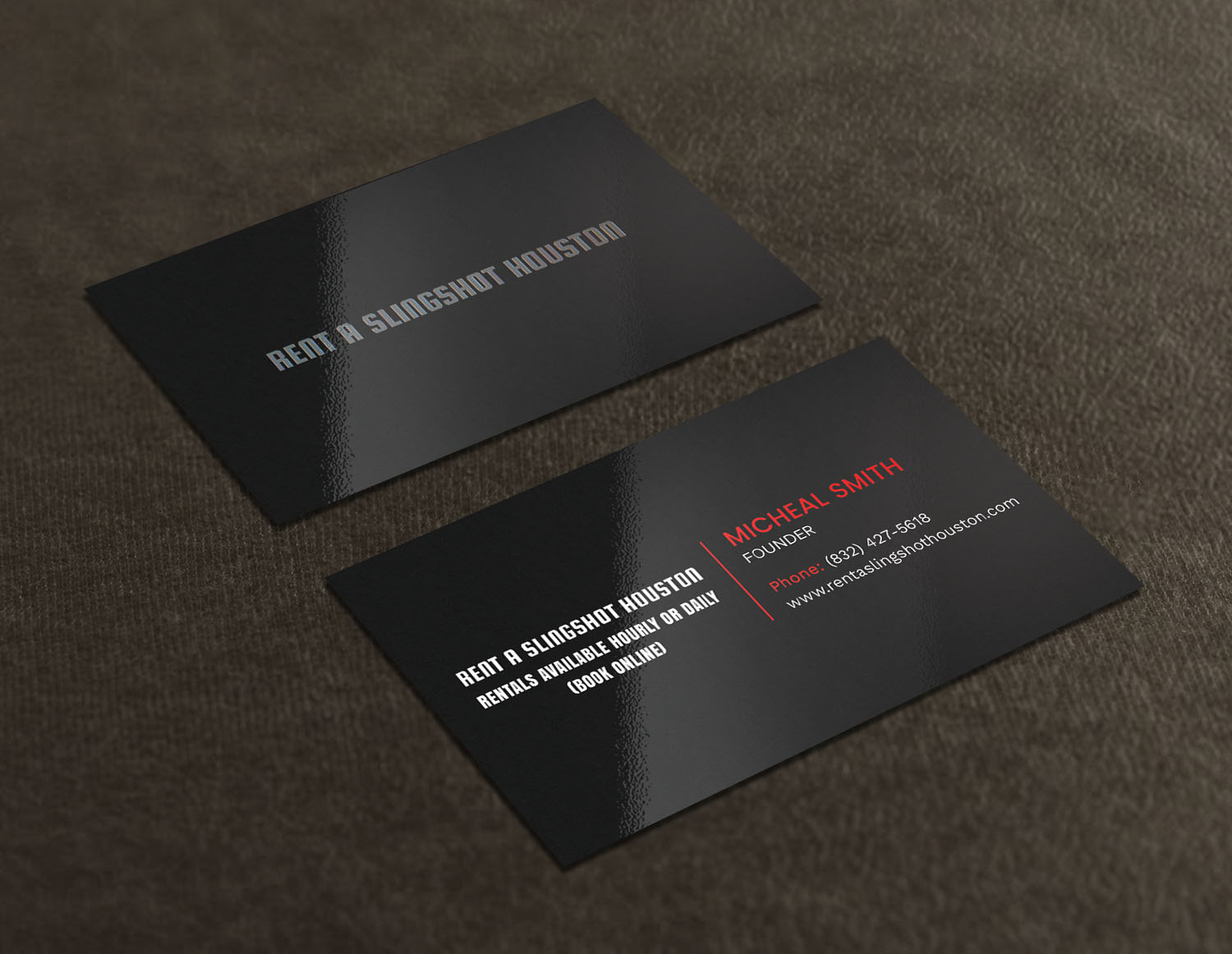 Visitenkarten-Design von Tripti Ranjan Gain für Houston Slingshot Rental | Design #16997098