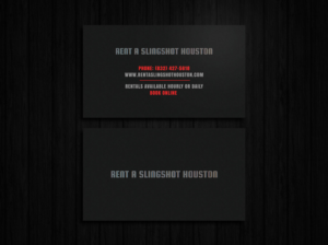 Visitenkarten-Design von Tripti Ranjan Gain für Houston Slingshot Rental | Design: #17004364